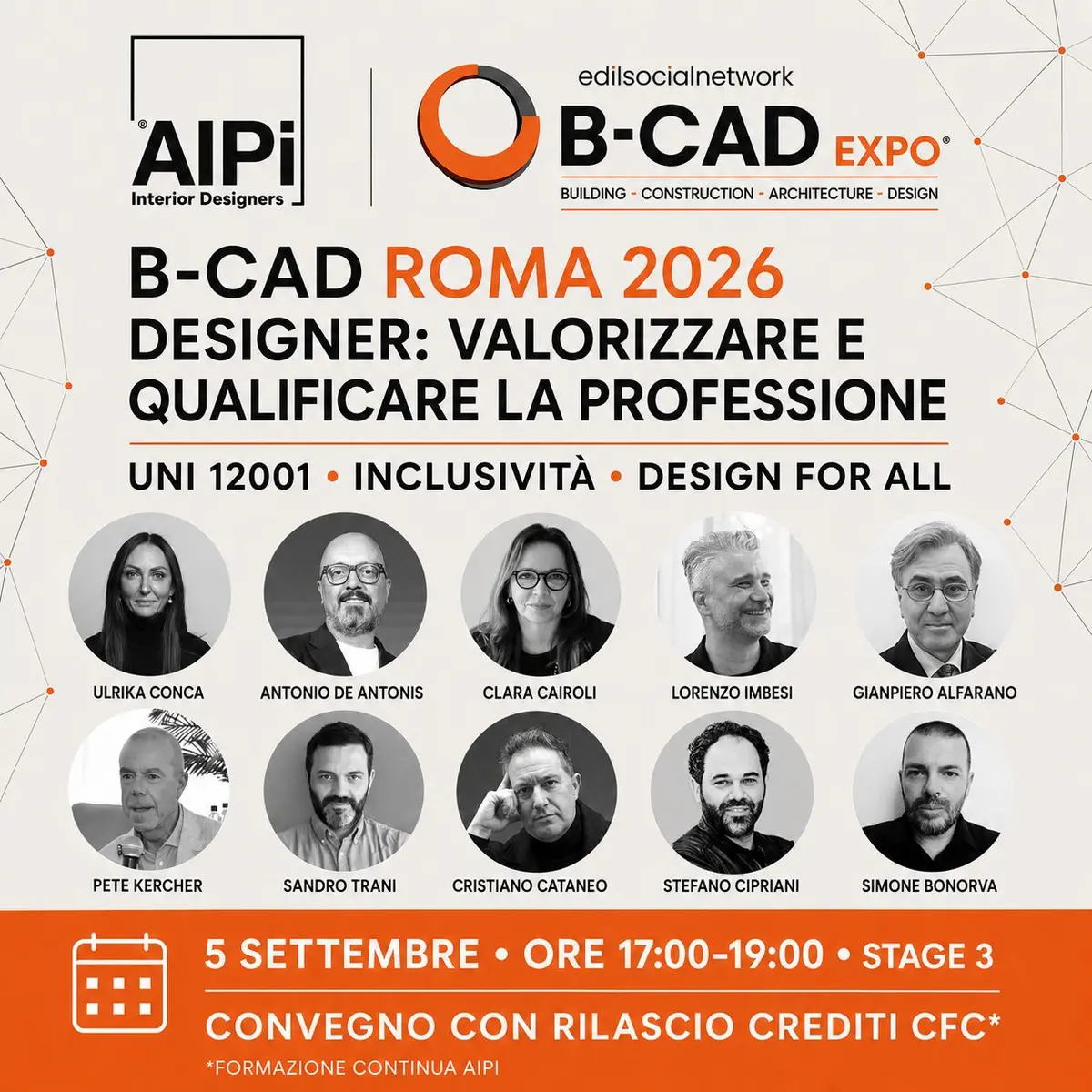 Locandina del convegno AIPI Designer: valorizzare e qualificare la professione
