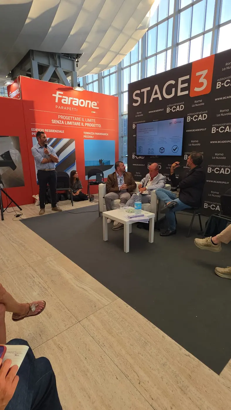 Sandro Trani interviene alla tavola rotonda AIPI durante B-CAD Roma 2026
