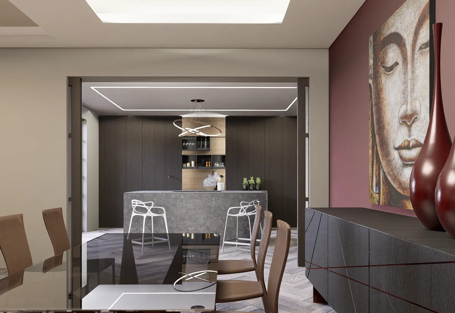 Cucina e dining: Prospettive aperte
